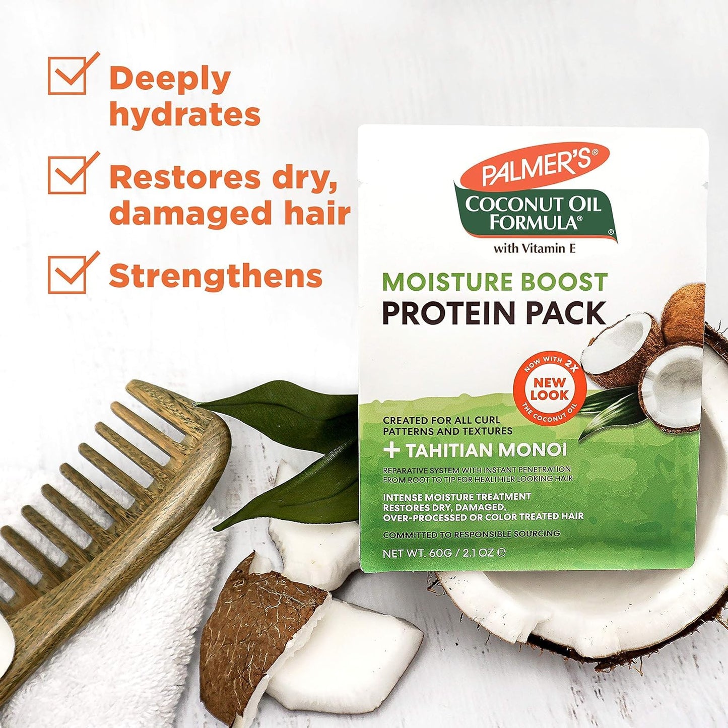 Palmer's Coconut Formula Moisture Boost 2.1 Oz. Protein Pack Beauty & Personal Care Palmer's