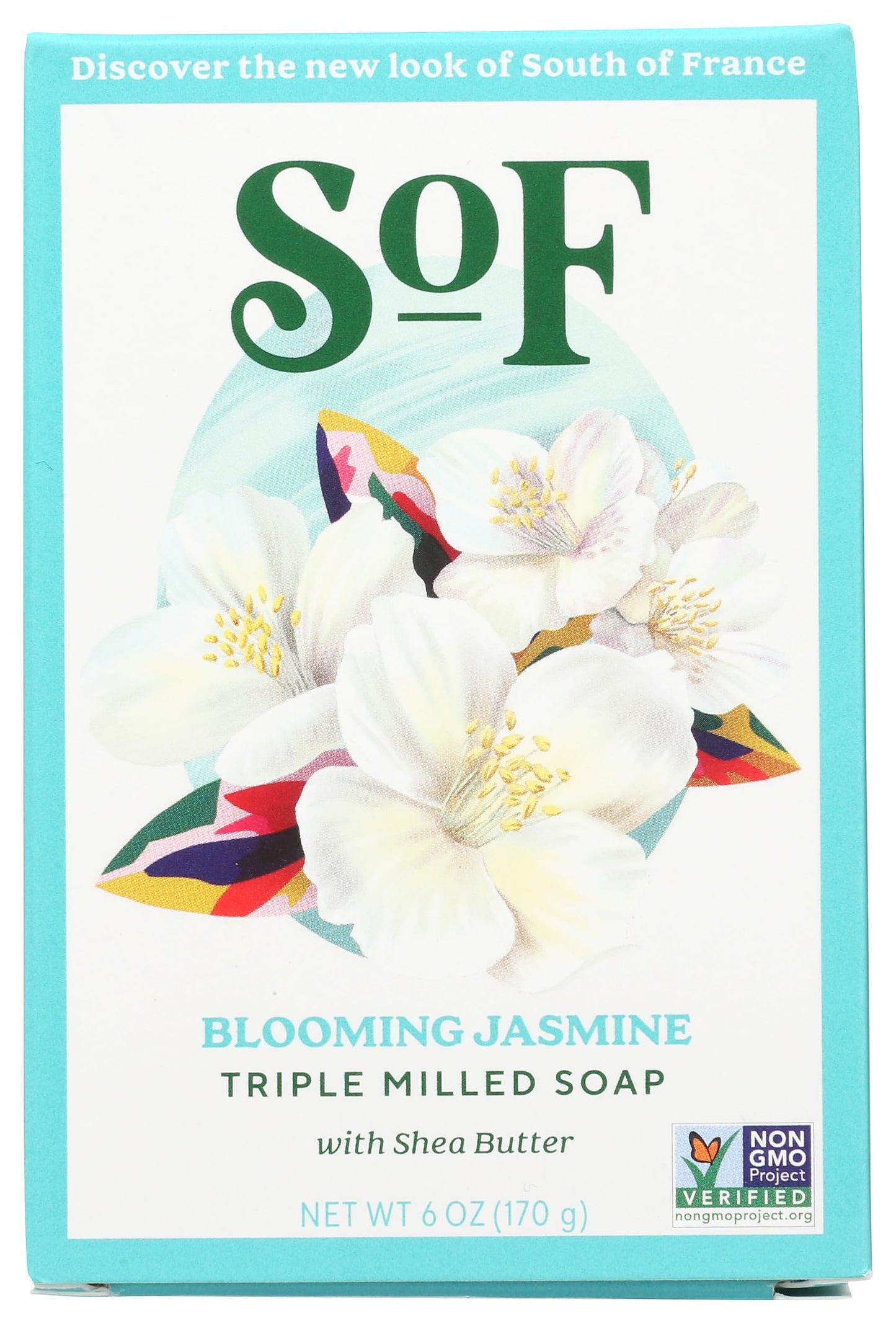 South Of France, Soap Bar Blooming Jasmine, 6 Ounce Beauty & Personal Care South Of France