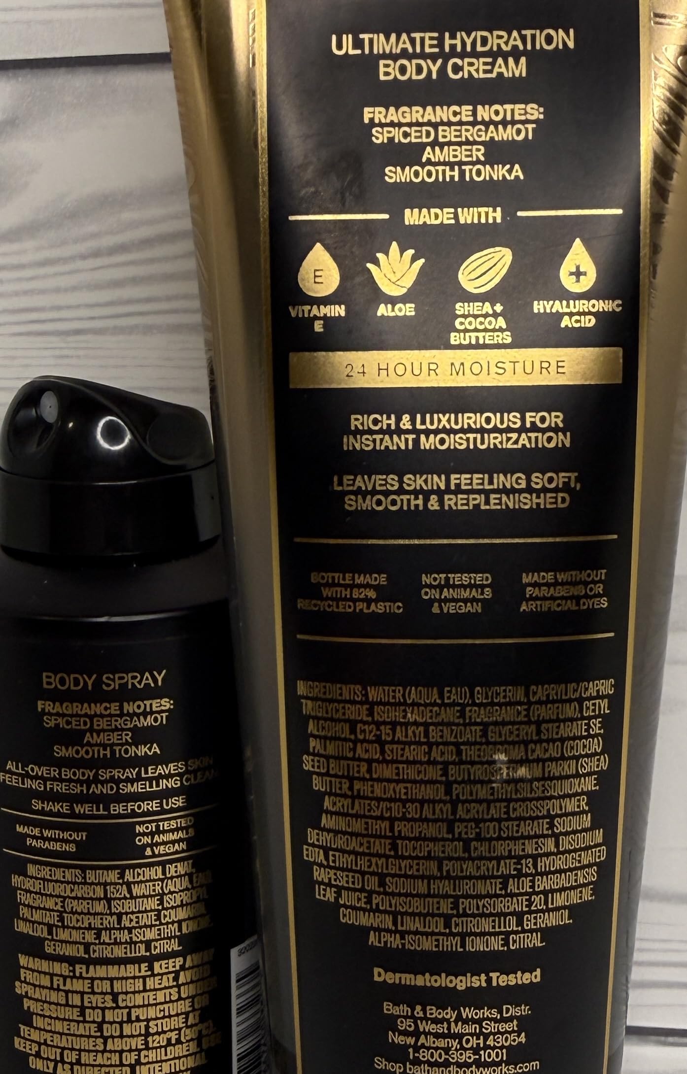 Bath & Body Works Men's After Dark Body Cream and Spray 2 Piece Set Beauty and Personal Care Bath & Body Works
