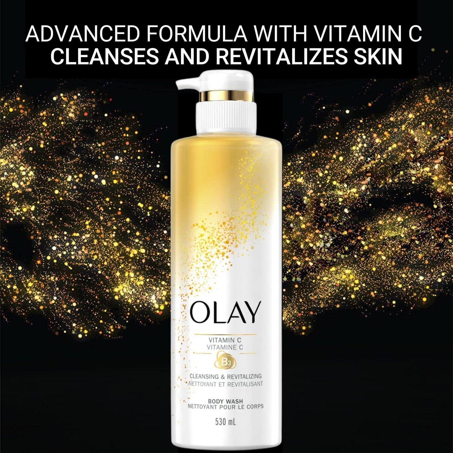 Olay Body Wash with Vitamin C & B3, Nourishing & Revitalizing, 17.9 FL.OZ (530 ml) - Pack of 2 Beauty & Personal Care Olay