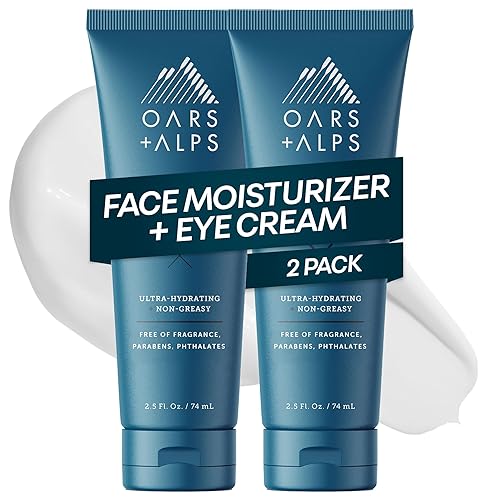 Oars + Alps Face Moisturizer and Eye Cream, Face Lotion with Aloe Leaf Juice and Vitamin E, Long Lasting, Hydrating Cream, TSA Friendly, 2.5 Fl Oz, 2 Beauty & Personal Care Oars + Alps