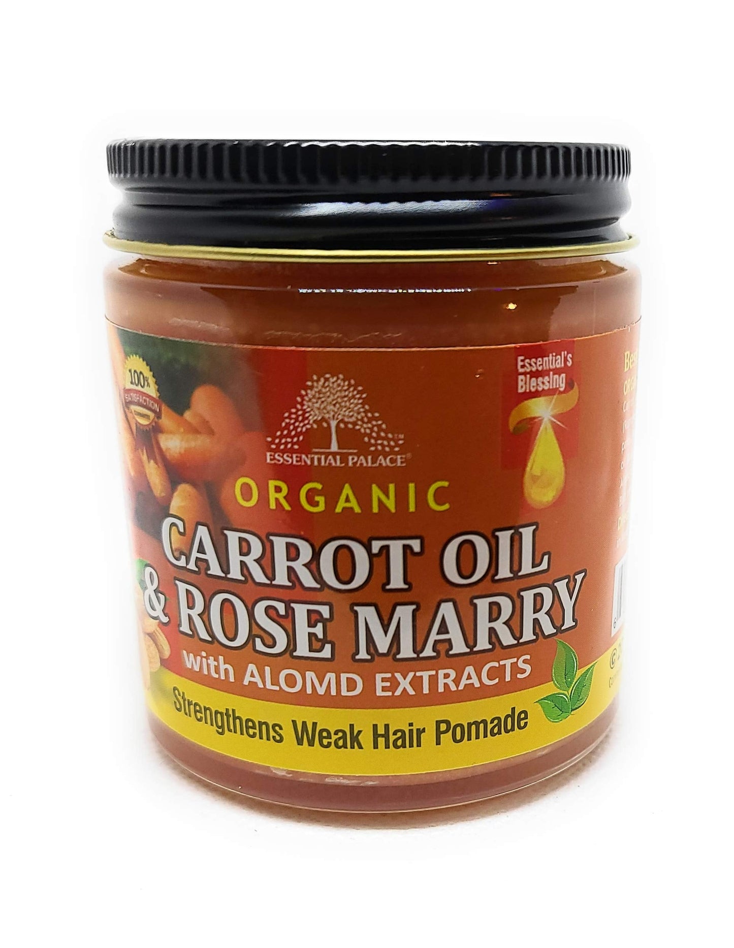 Essential Palace Organic Carrot oil and Rosemary with almond extracts hair pomade 4 onces pack of 1 Beauty & Personal Care Essential Palace