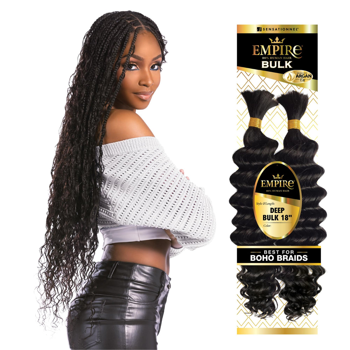 Sensationnel Empire Bulk Braiding-Deep,1 pack 18 inch, 30 LIGHTAUBURN