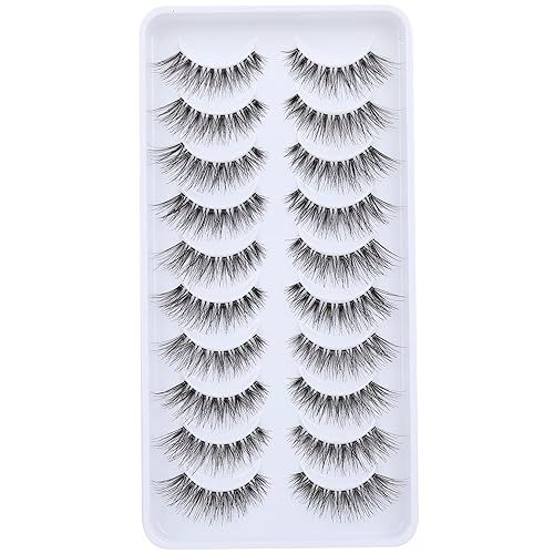 Newcally Lashes Natural Wispy False Eyelashes Cat Eye Lashes Hand-Knotted Soft Light Volume Fake Lashes Multipack Beauty & Personal Care Newcally