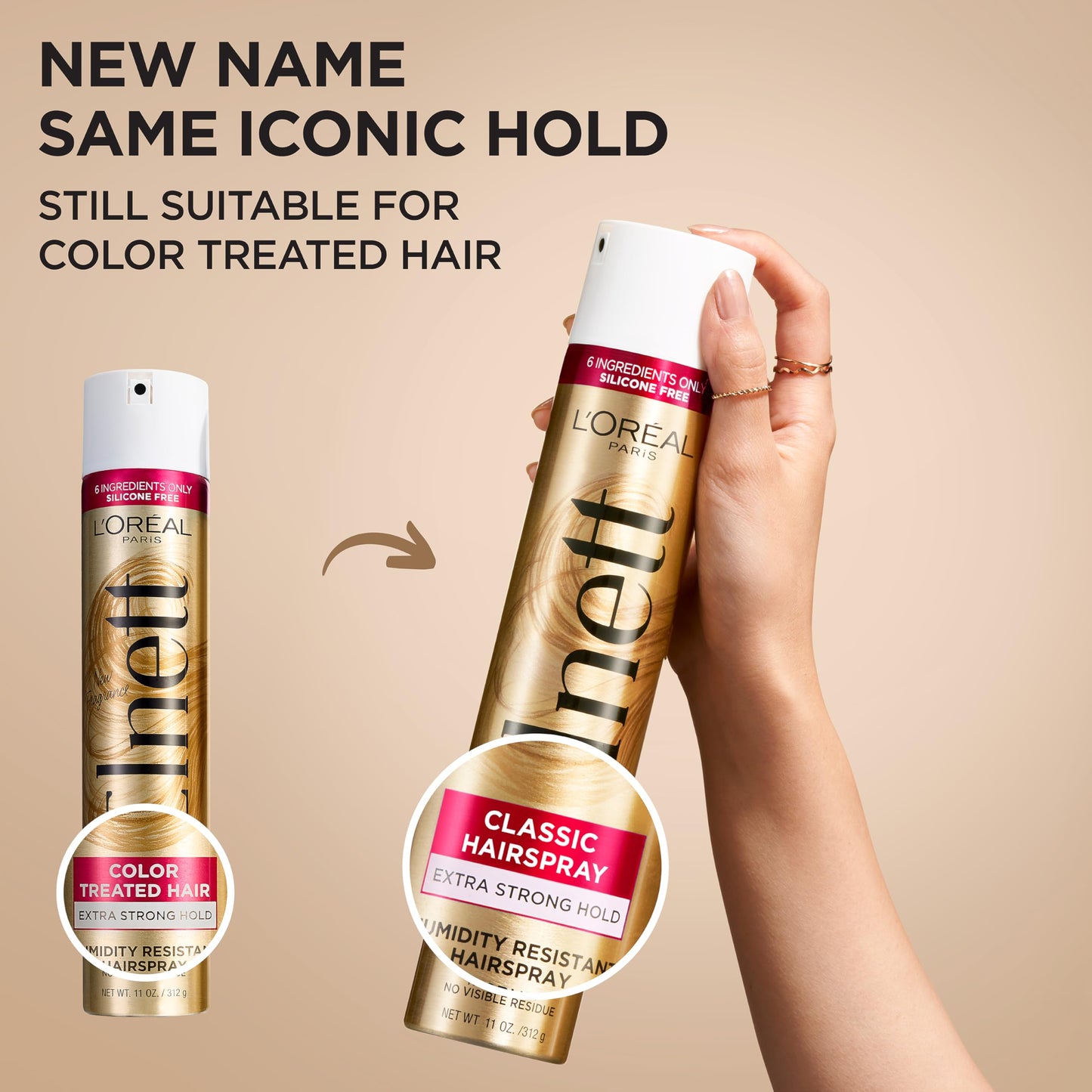 L'Oreal Paris Elnett Satin Extra Strong Hold Color Treated Classic Hairspray, 11 oz Beauty & Personal Care L'Oreal Paris