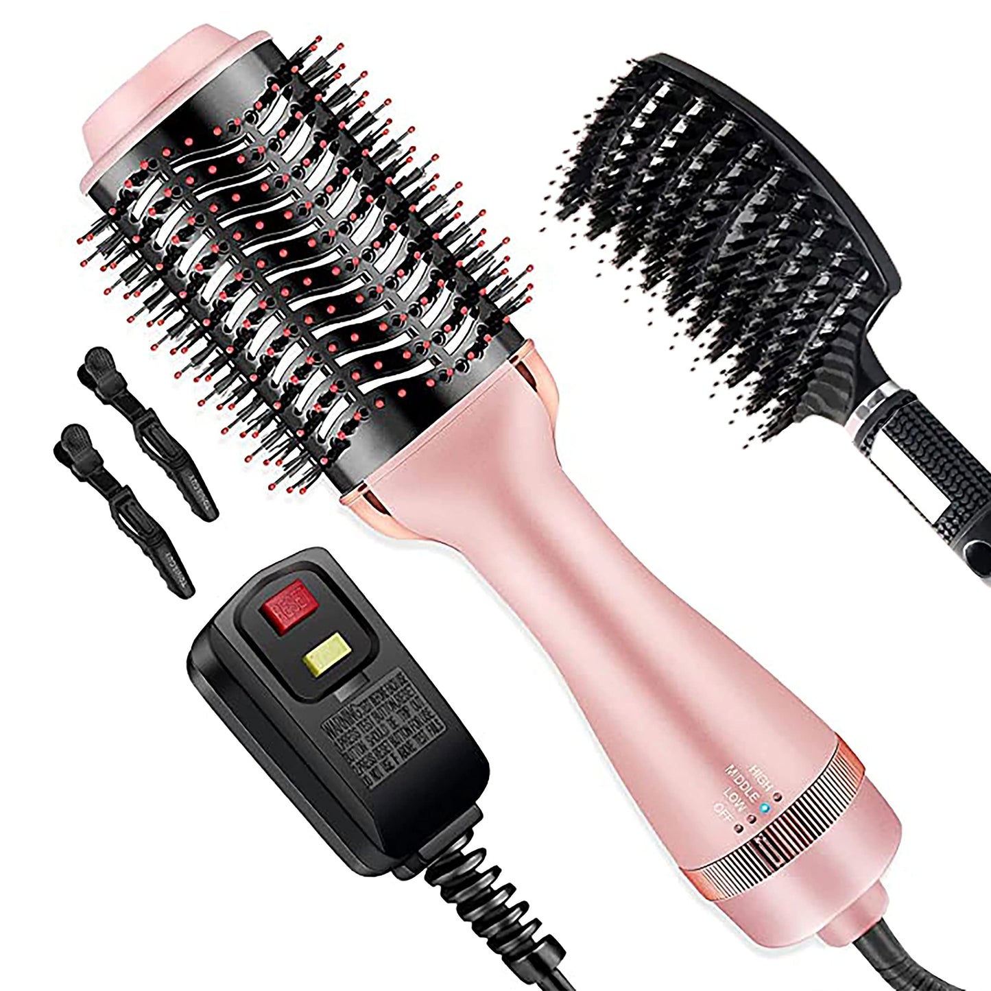 Cosermart 4 in 1 Hot Air Brush with Negative Ion Anti-frizz Blowout Brush for Drying, Straightening, Curling, Salon Volumizing Beauty & Personal Care Cosermart