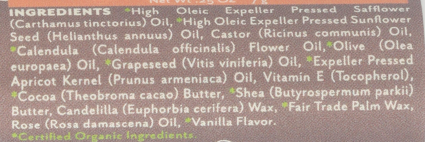 Soothing Touch, Vanilla Rose Organic, Vegan Lip Balm, .25 oz Beauty and Personal Care Soothing Touch
