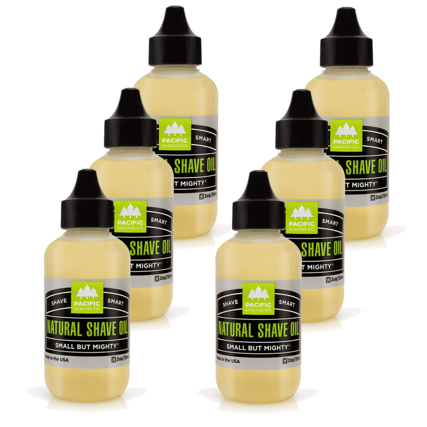 Pacific Shaving Company Natural Shaving Oil, 2 oz 6 Pack Beauty & Personal Care Pacific Shaving Company