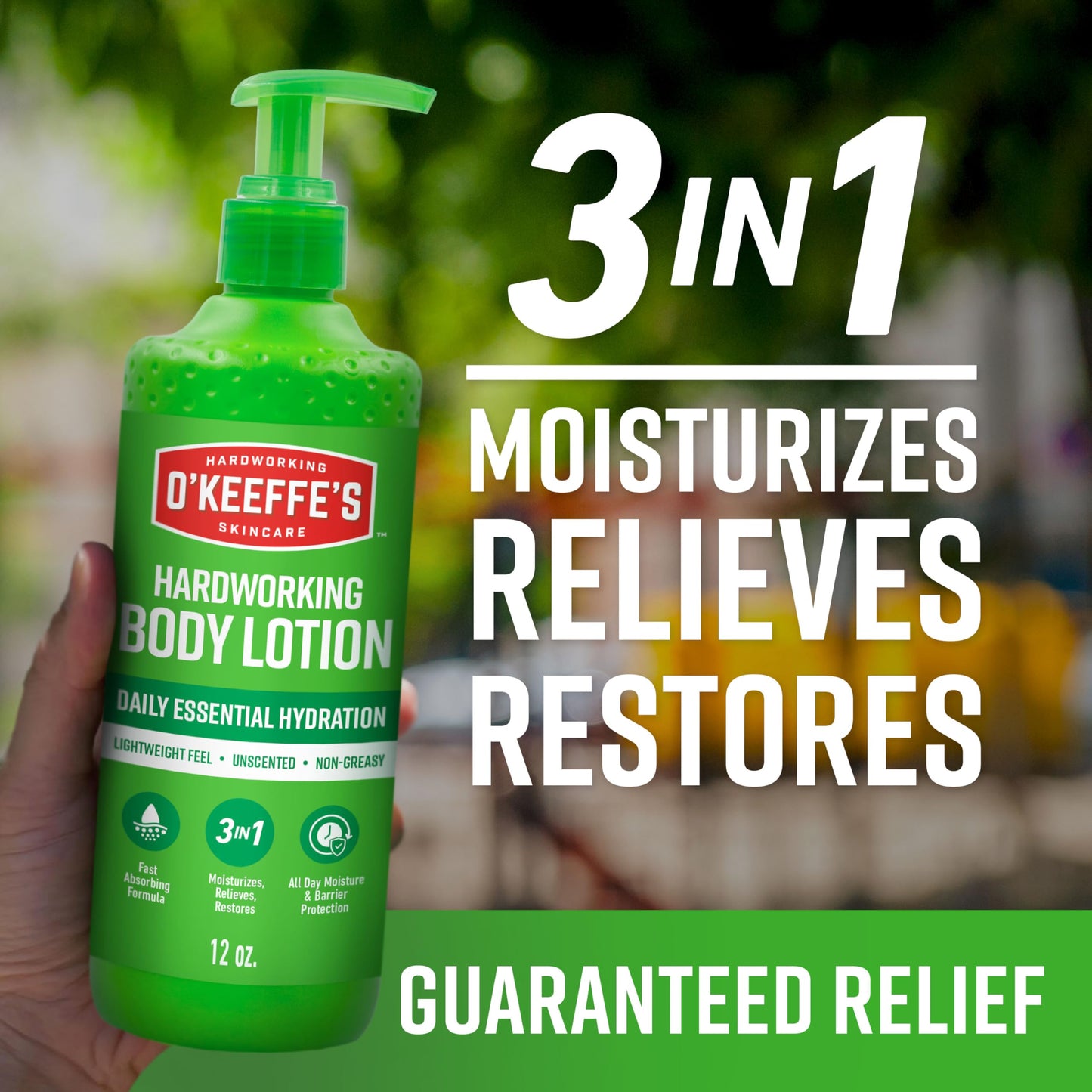 O’Keeffe’s Hardworking Body Lotion, Deep Hydration for Extremely Dry & Cracked Skin, 12 oz Pump (2 Pack), Fragrance-Free & Hypoallergenic, Non-Greasy Beauty & Personal Care O'Keeffe's
