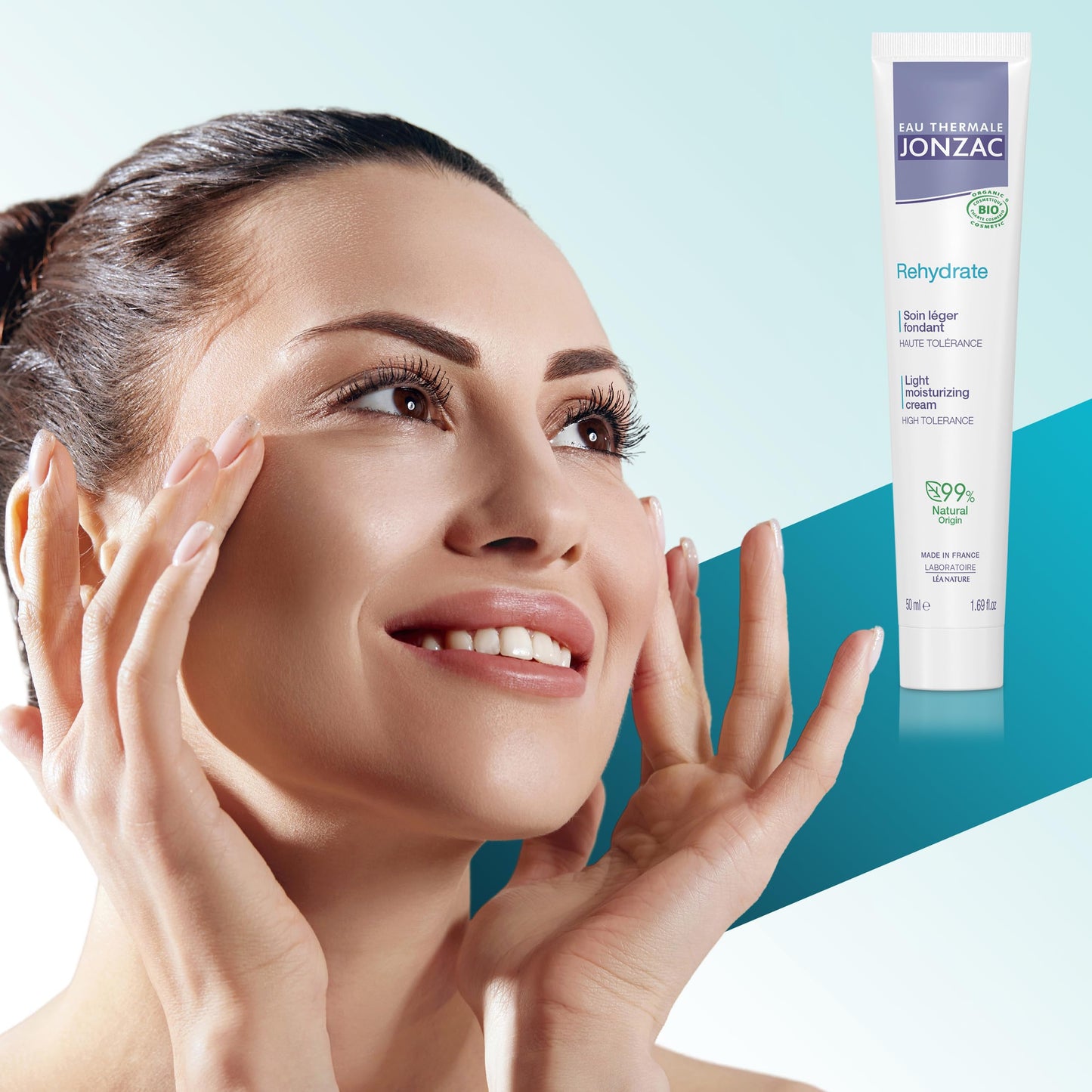 Eau Thermale Jonzac Rehydrate Organic Light Moisturzing Cream for Daily Use - Facial Cream Providing 24hr Hydration with Pure Hyaluronic Acid Beauty & Personal Care JONZAC