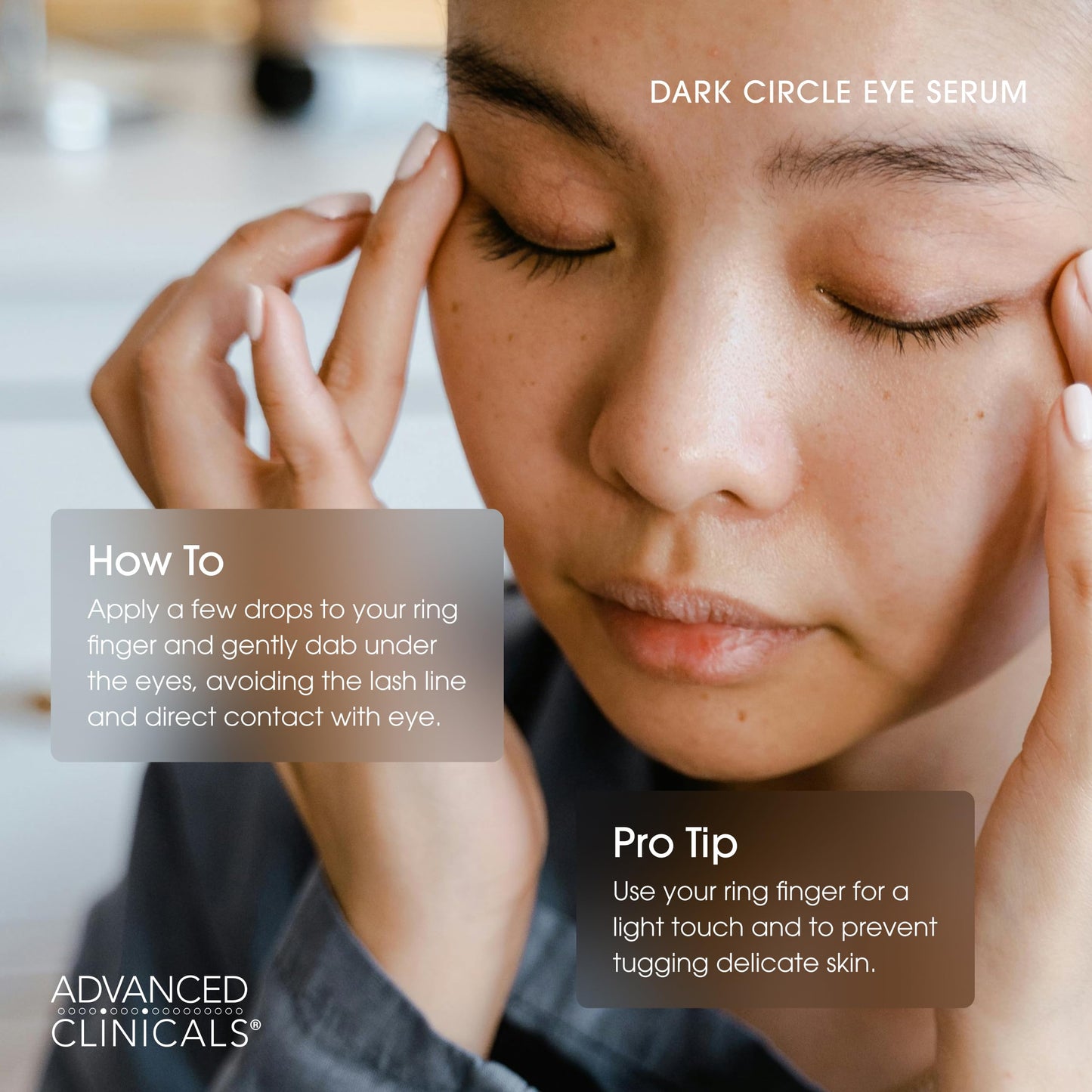 Advanced Clinicals Dark Circle Caffeine Under Eye Serum For Face With Hyaluronic Acid Moisturizer + Peptides | Brightening Vitamin C Serum Helps Beauty & Personal Care Advanced Clinicals