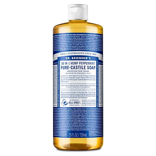 Dr. Bronner's Dr. Bronner Hemp Peppermint Pure Castile Oil Made with Organic Oils Certified - 25 Oz, 1count Beauty & Personal Care Dr. Bronner's