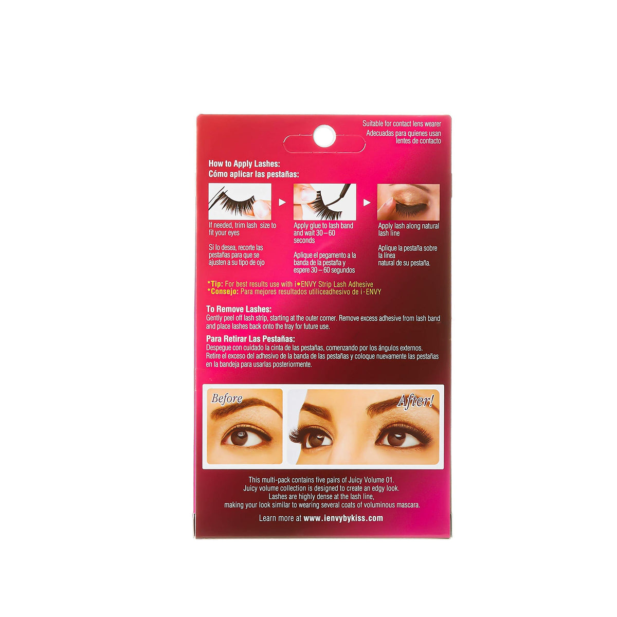 KISS I ENVY Multi Pack Eyelashes Juicy Volume 01 KPEM12 Beauty & Personal Care KISS