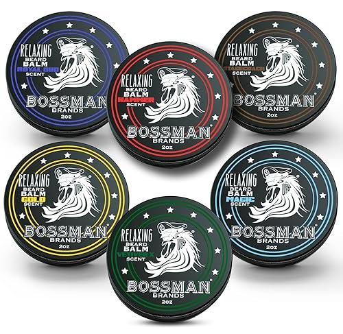 Bossman Beard Balm Variety Pack - Beard Grooming, Growth and Care Kit - Softener and Moisturizer - All 6 Scents Beauty & Personal Care Bossman