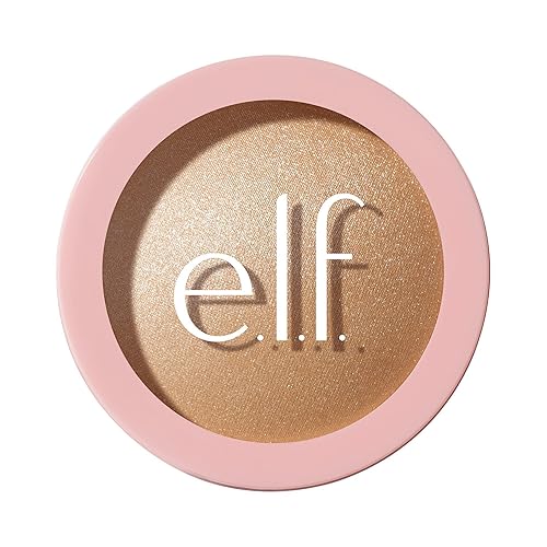 e.l.f. Halo Glow Silky Powder Highlighter, Long-Lasting Luminous Finish, Cake-Resistant With Micro-Shimmer, Vegan , Prosecco Poppin' Beauty & Personal Care e.l.f.