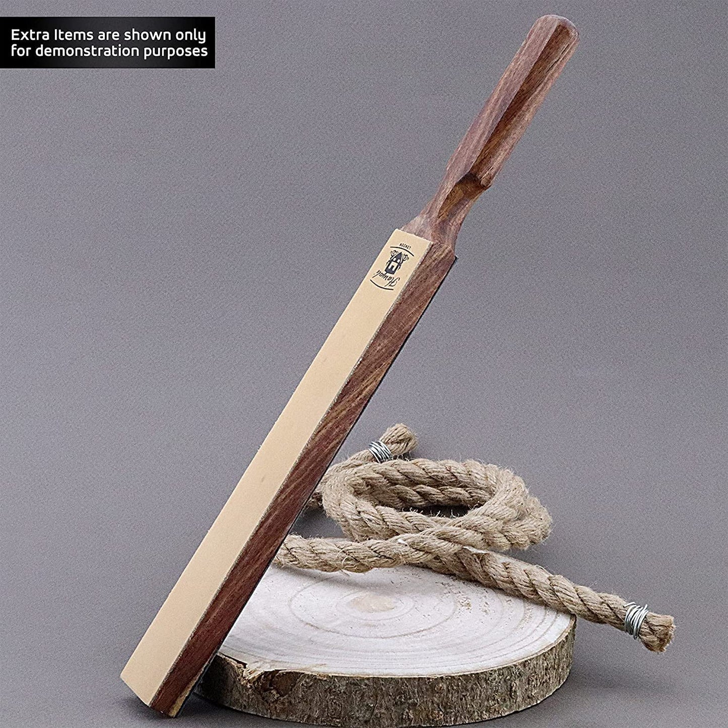 Haryali London Leather Strop - Paddle Strop - 2 sided Honing Tool - Straight Razor Strop - genuine Leather Sharpening Strop - Straight Razor Strop Beauty and Personal Care Haryali London