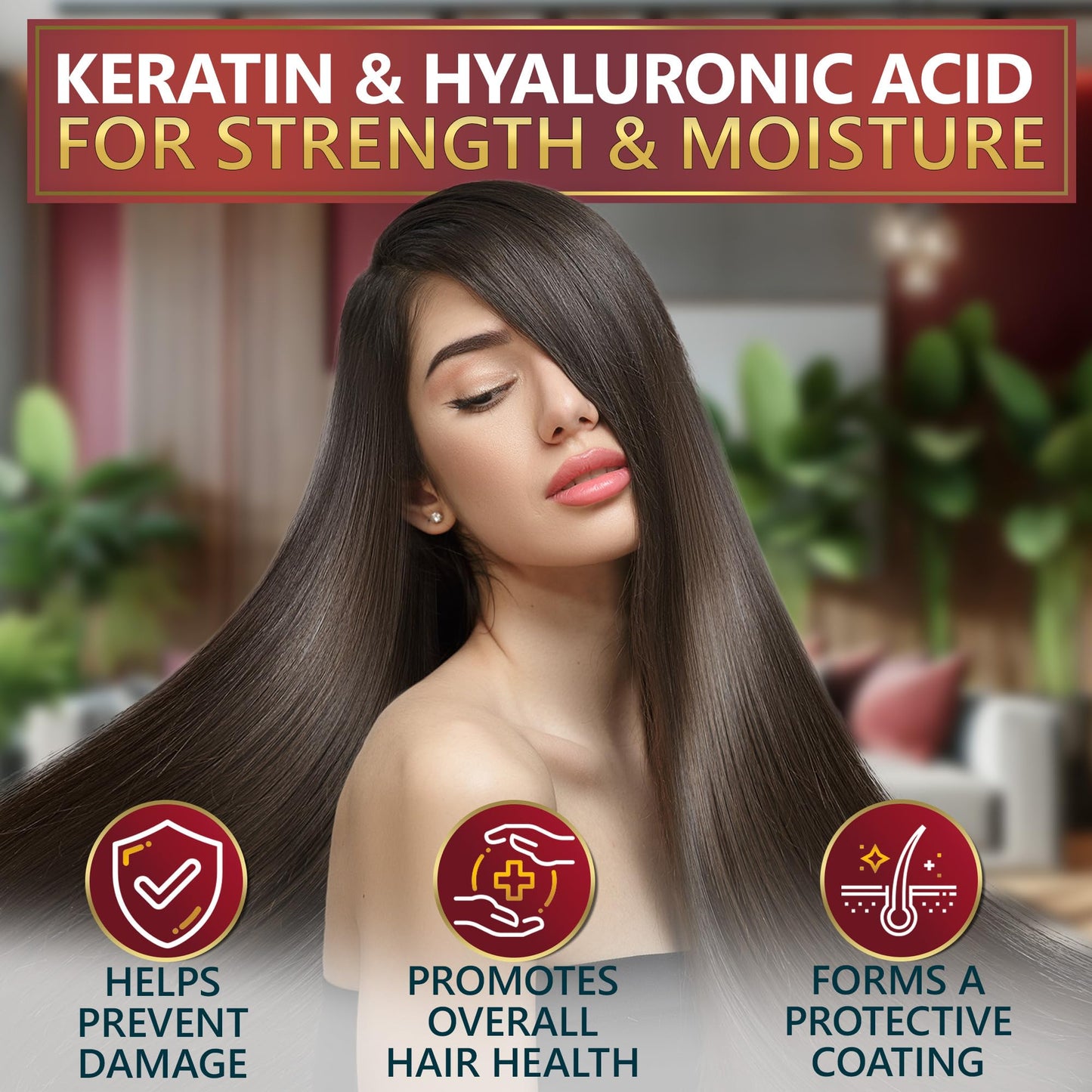 NATURAVIS Keratin Shampoo and Conditioner Set - Sulfate Free, All Hair Types - Women and Men - 16.9 Fl Oz (Pack of 2) Beauty & Personal Care NATURAVIS