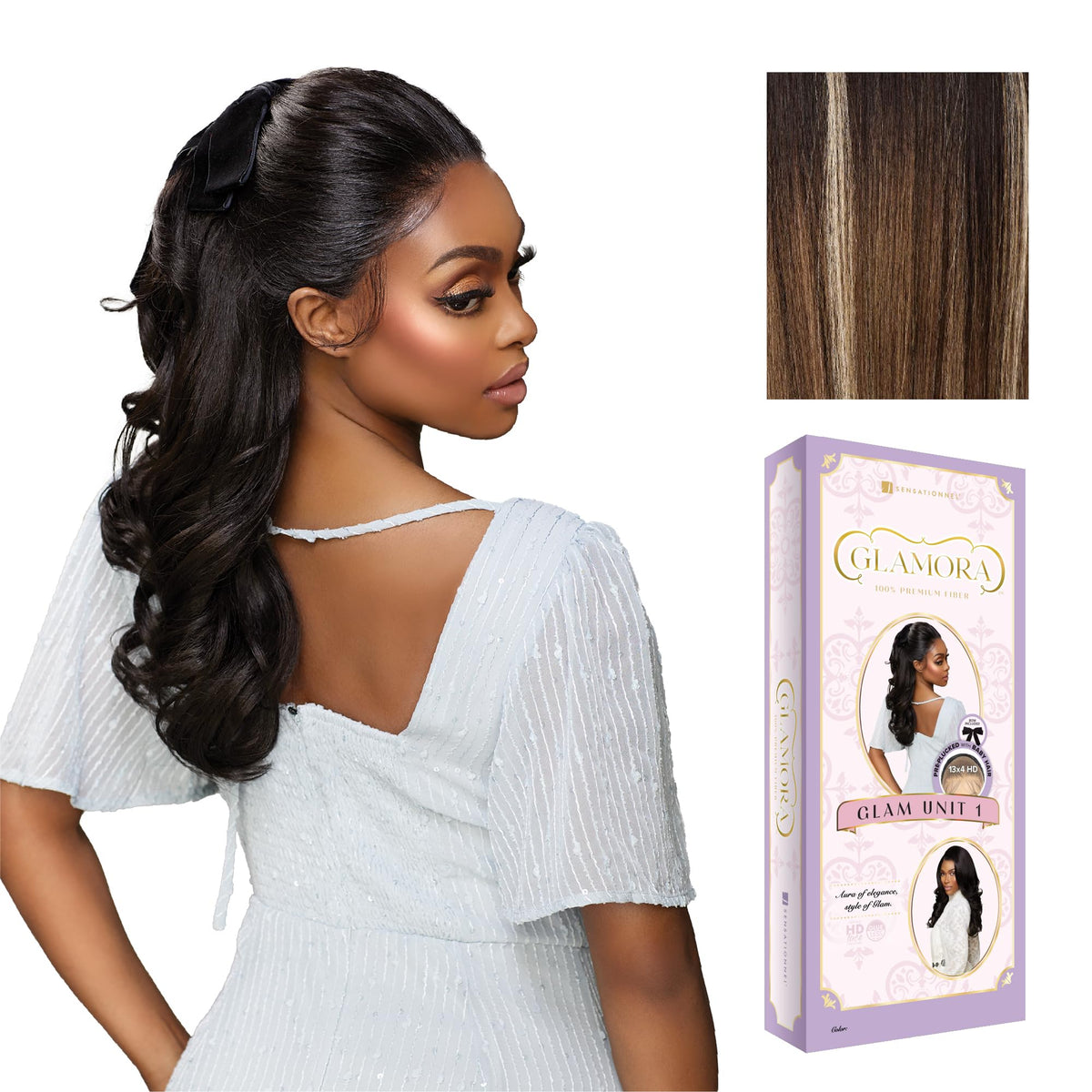 Sensationnel Glamora Lace Front Wig-Glam Unit 1, BALAYAGEMOCHA