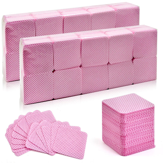 Bcowos Pink Lint Free Nail Wipes- 2000PCS Super Absorbent Nail Polish Remover Pads- Disposable Lint Free Wipes for Nail Polish Removal, lash Beauty & Personal Care Bcowos