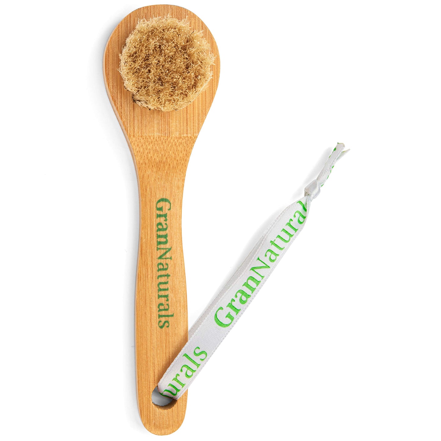 GranNaturals Manual Facial Brush Dry Brushing Scrubber - Stiff Boar Bristles for Exfoliation - Promotes Lymphatic Drainage, Deep Cleansing, Gentle Beauty & Personal Care GranNaturals