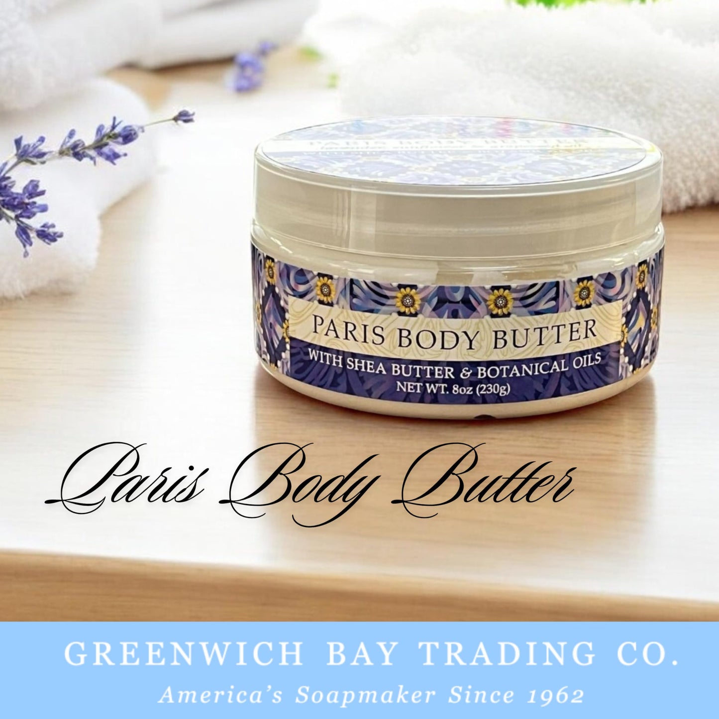 Greenwich Bay Trading Company Paris Destination Body Butter 8oz Beauty & Personal Care Greenwich Bay Trading Company