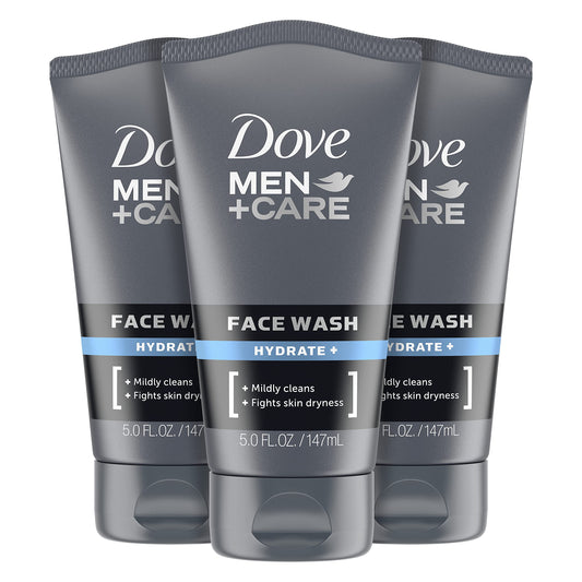 DOVE MEN + CARE Face Wash Hydrate Plus Skin Care, 5 Oz, (Pack of 3) Beauty and Personal Care DOVE MEN + CARE Default Title
