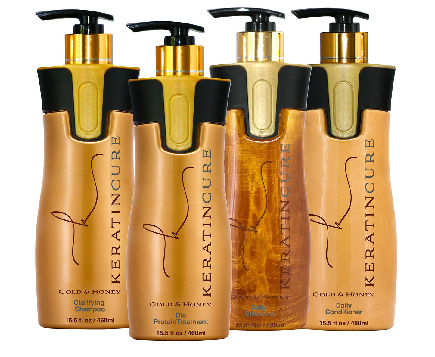 Keratin Cure Best Treatment Gold and Honey Bio Protein Silky Soft Safe Repair & Straight Complex Argan Oil Nourishing Straightening Damaged Dry Frizzy Beauty & Personal Care Keratin Cure