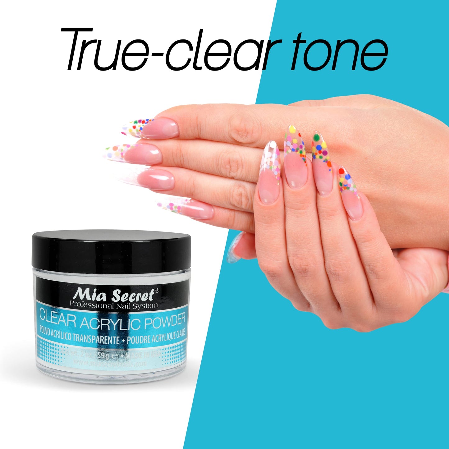 Mia Secret Clear Acrylic Powder (1oz) Beauty & Personal Care Mia Secret