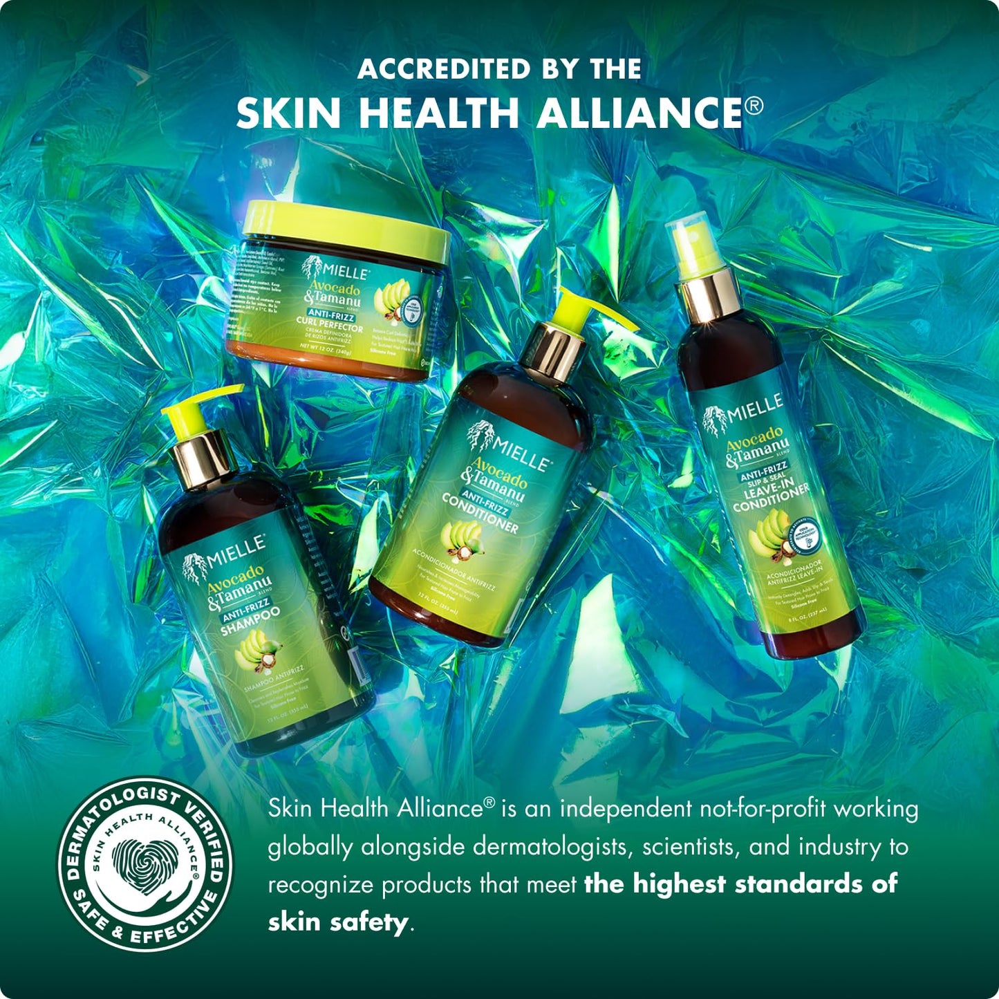 Mielle Organics Avocado & Tamanu Anti-Frizz Curl Cream for Textured Hair - Smoothing & Defining Cream to Lock In Moisture & Enhance Shine - Curly Hair Beauty & Personal Care Mielle Organics
