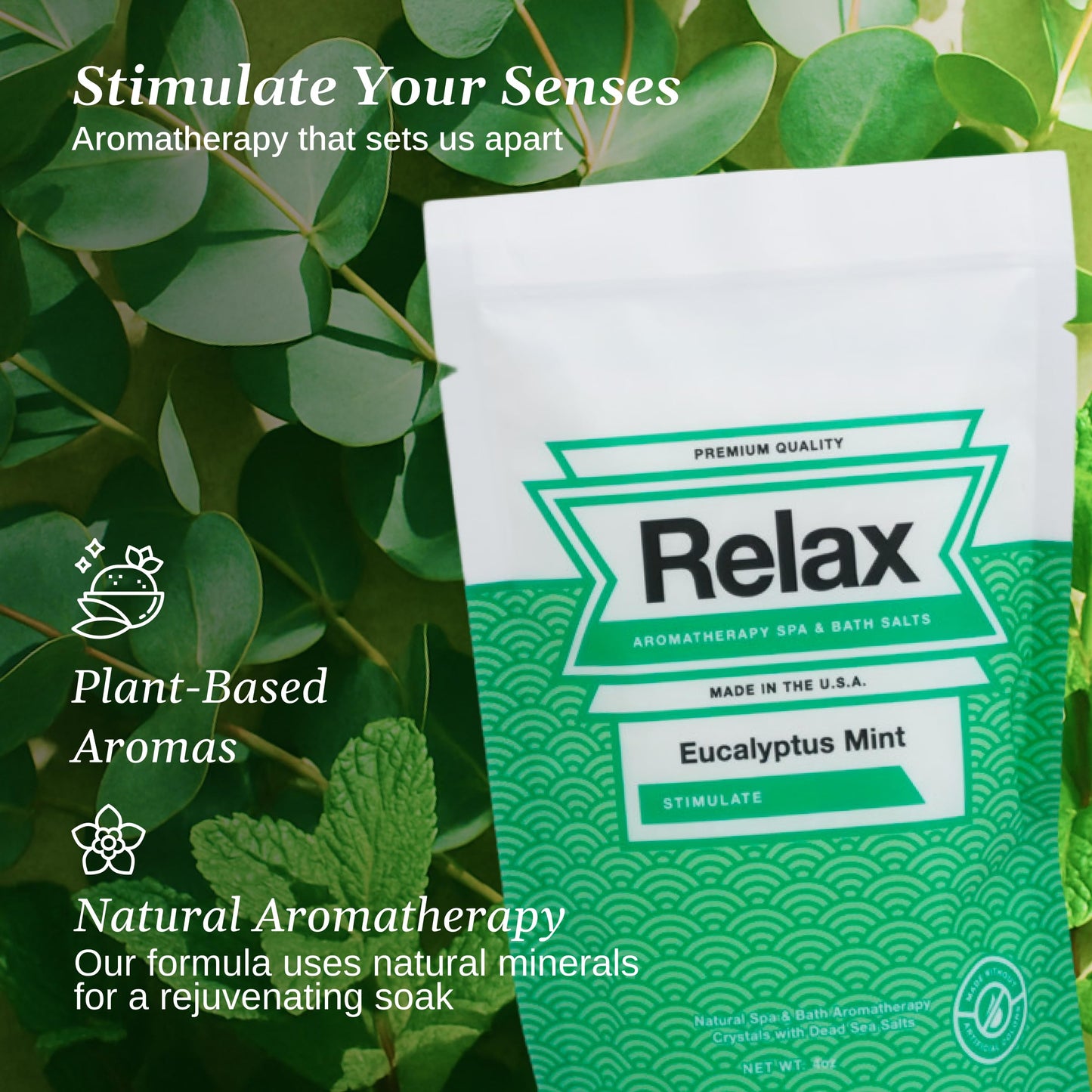 Relax Spa & Bath Aromatherapy Bath Salts Variety Pack for Hot Tub, Bath, or Spa, Infused with Magnesium, Bath Salt for Soaking, Four 4oz Sample Bags Beauty and Personal Care Relax Spa & Bath