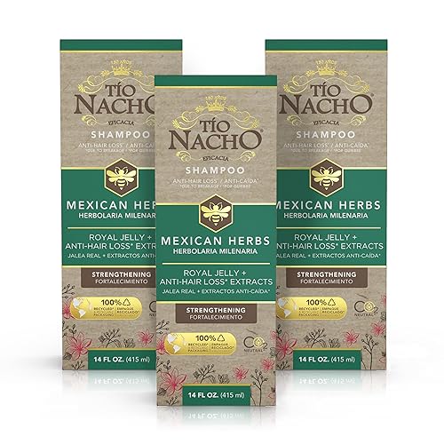 Tío Nacho Mexican Herbs Anti-Hair Loss Shampoo with Royal Jelly and Rosemary Extract, Strengthening Herbal Shampoo for Men and Women, Nourishing Beauty & Personal Care Tio Nacho