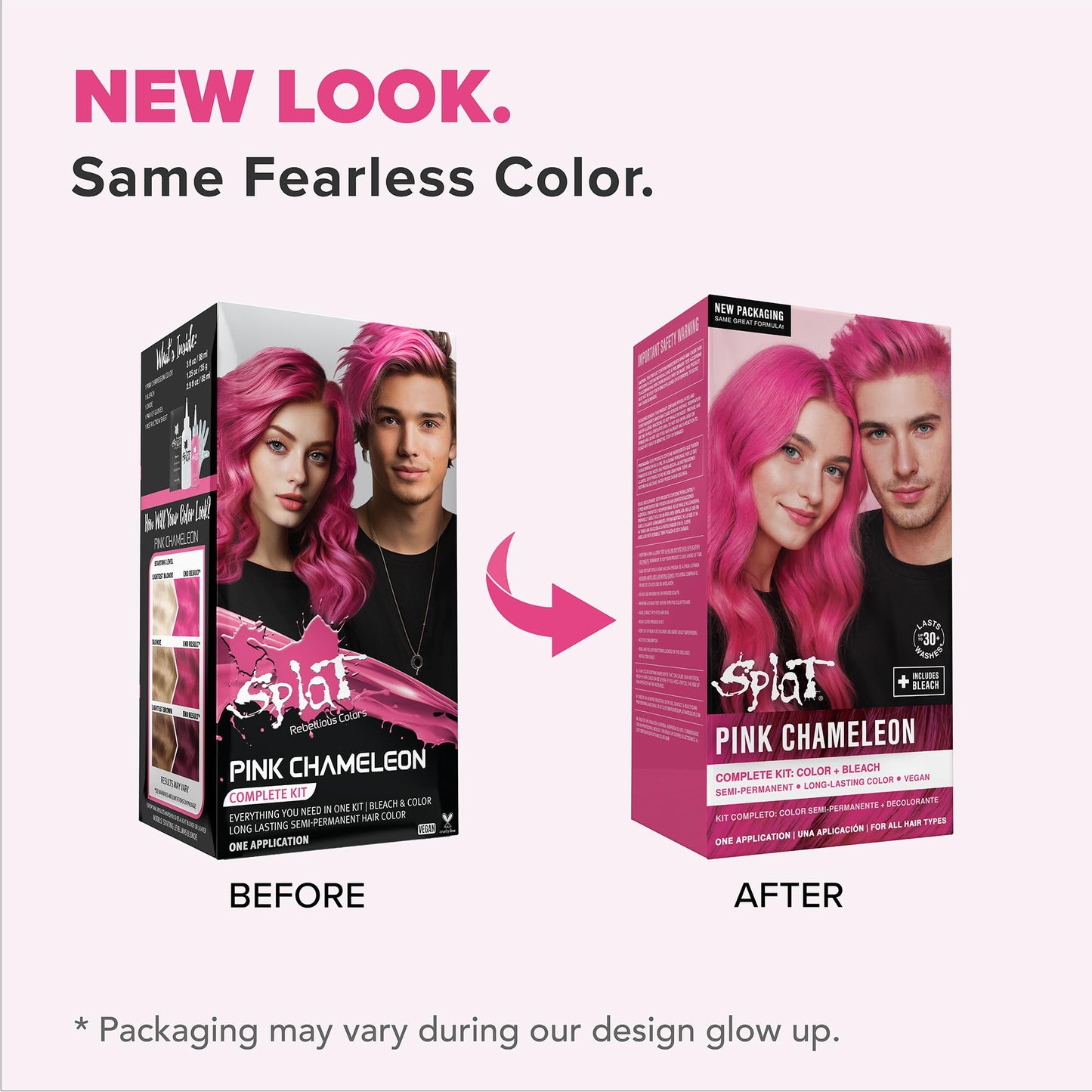 Splat | Complete Kit | Hair Dye | Semi-Permanent | Long Lasting | Vegan and Cruelty-Free (Pink Chameleon) Beauty & Personal Care Splat
