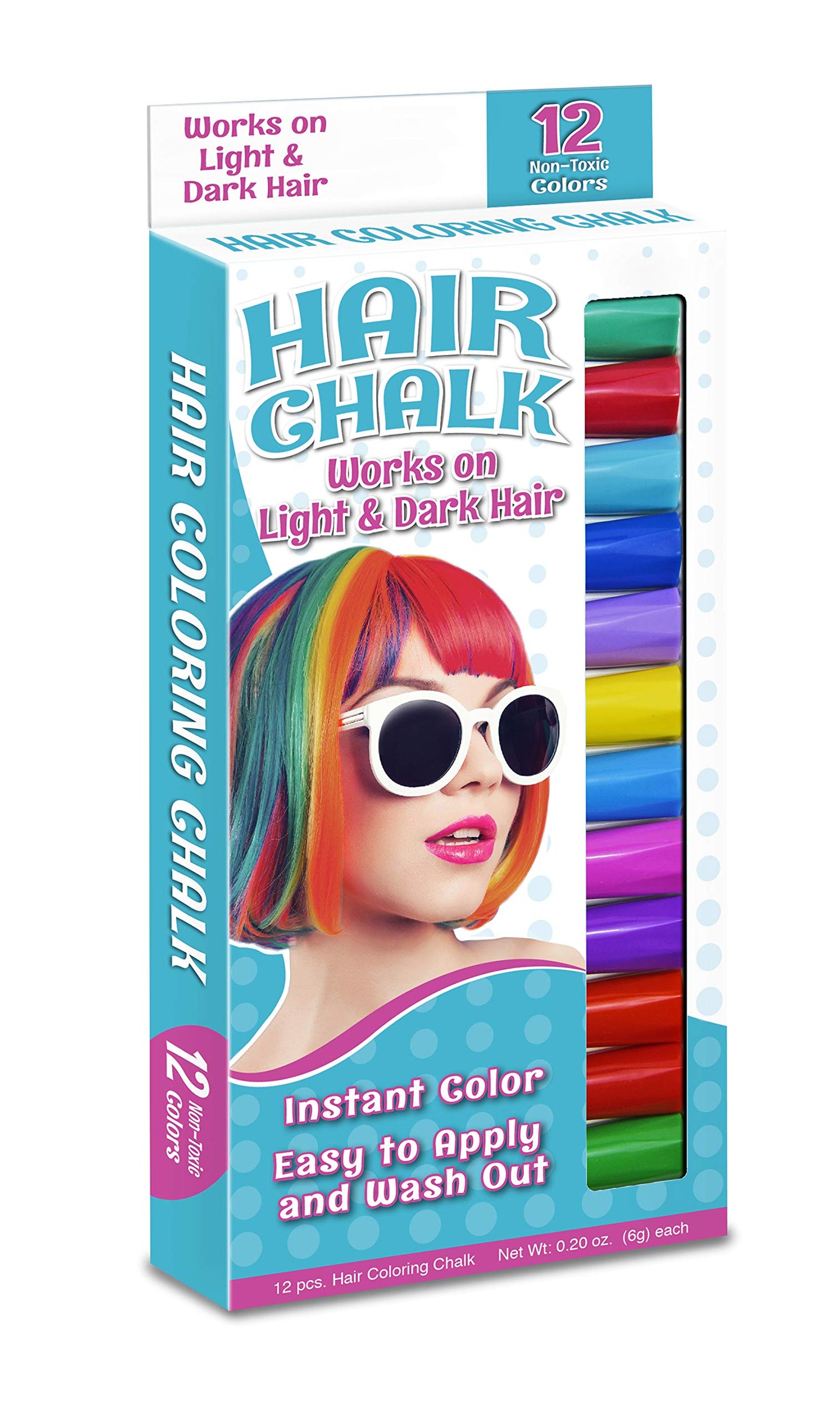 The Pencil Grip Hair Coloring Chalk, 12 Colors Beauty & Personal Care The Pencil Grip