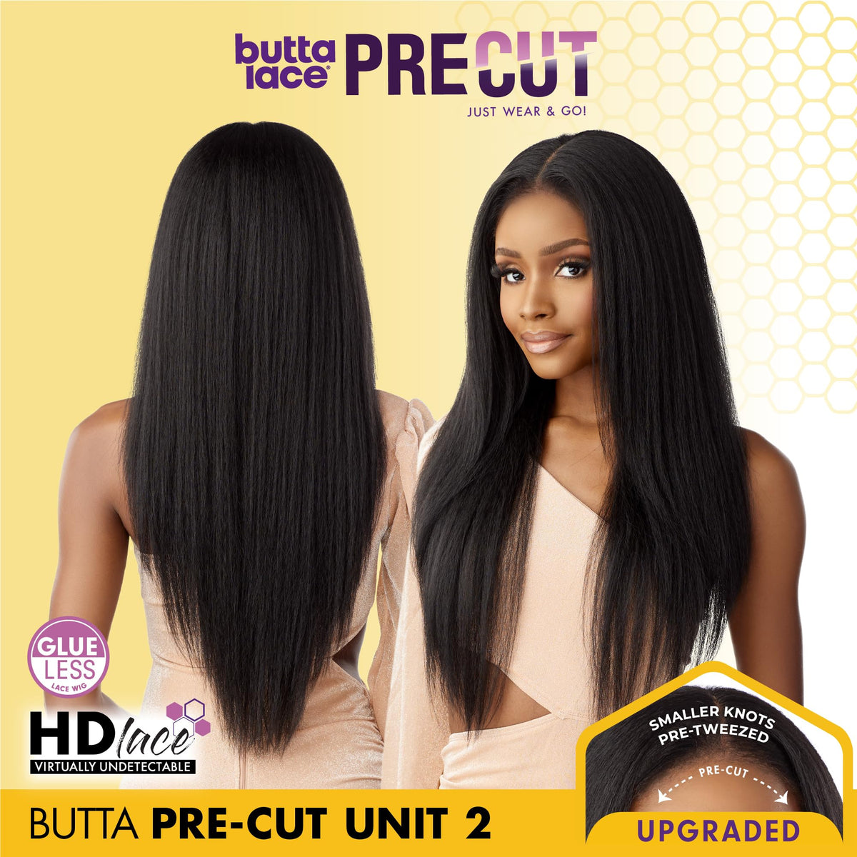Sensationnel Butta Lace Precut Wig-Unit 2, SH/LIGHTASHBROWN