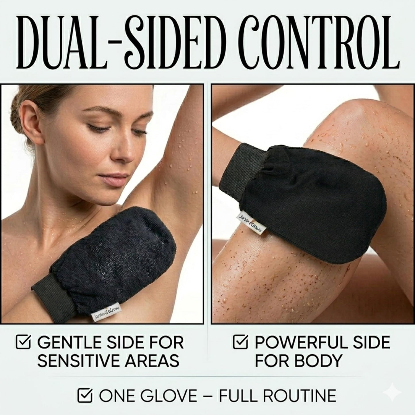 Jardin D'Oleane Premium Moroccan Kessa Glove Scrub, Exfoliating Bath Glove, Removes Unwanted Dead Skin, Made With 100% Natural Viscose - Designed Beauty and Personal Care Jardin Oleane