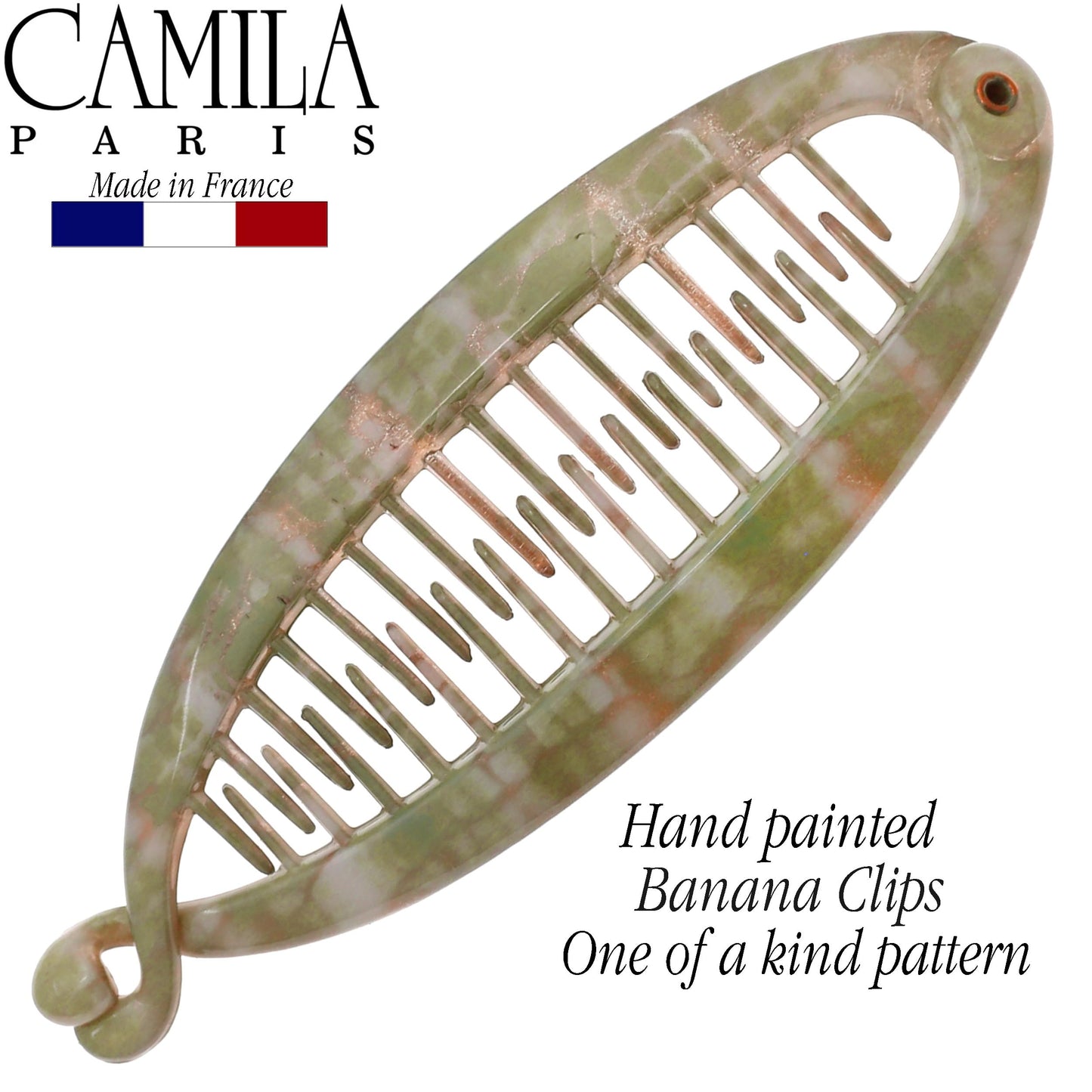 Camila Paris CP3106 4.5 inch French Banana Clip Hair Comb Classic Girls Updo Flexible Ponytail Holder Interlocking Banana Combs, Fashion Durable Beauty & Personal Care Camila