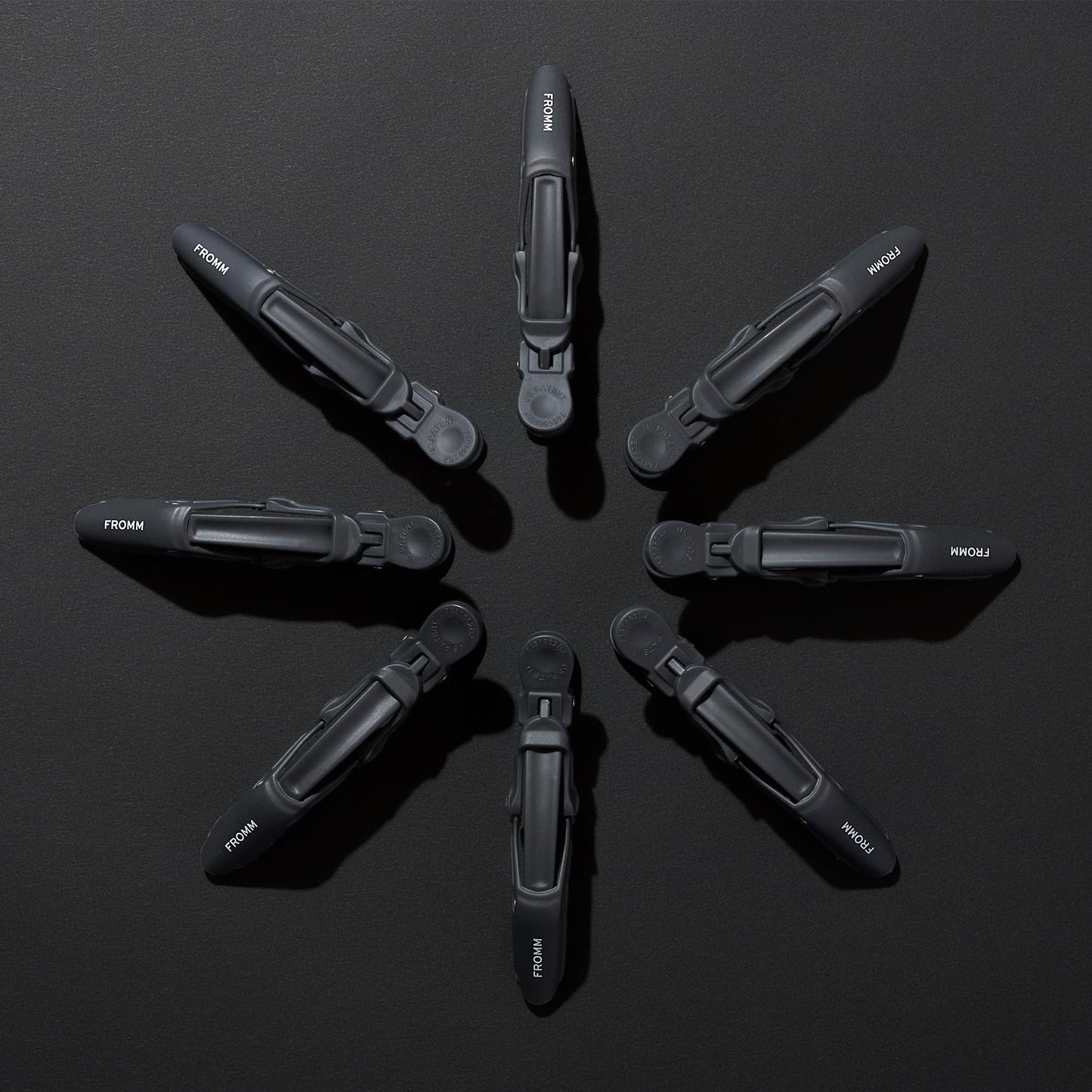 Fromm Professional Gator Hair Clips, 4.5", Double-Sided Teeth for Secure Sectioning on Wet or Dry Hair, Soft Matte Finish, Black, Pack of 4 Beauty & Personal Care Fromm
