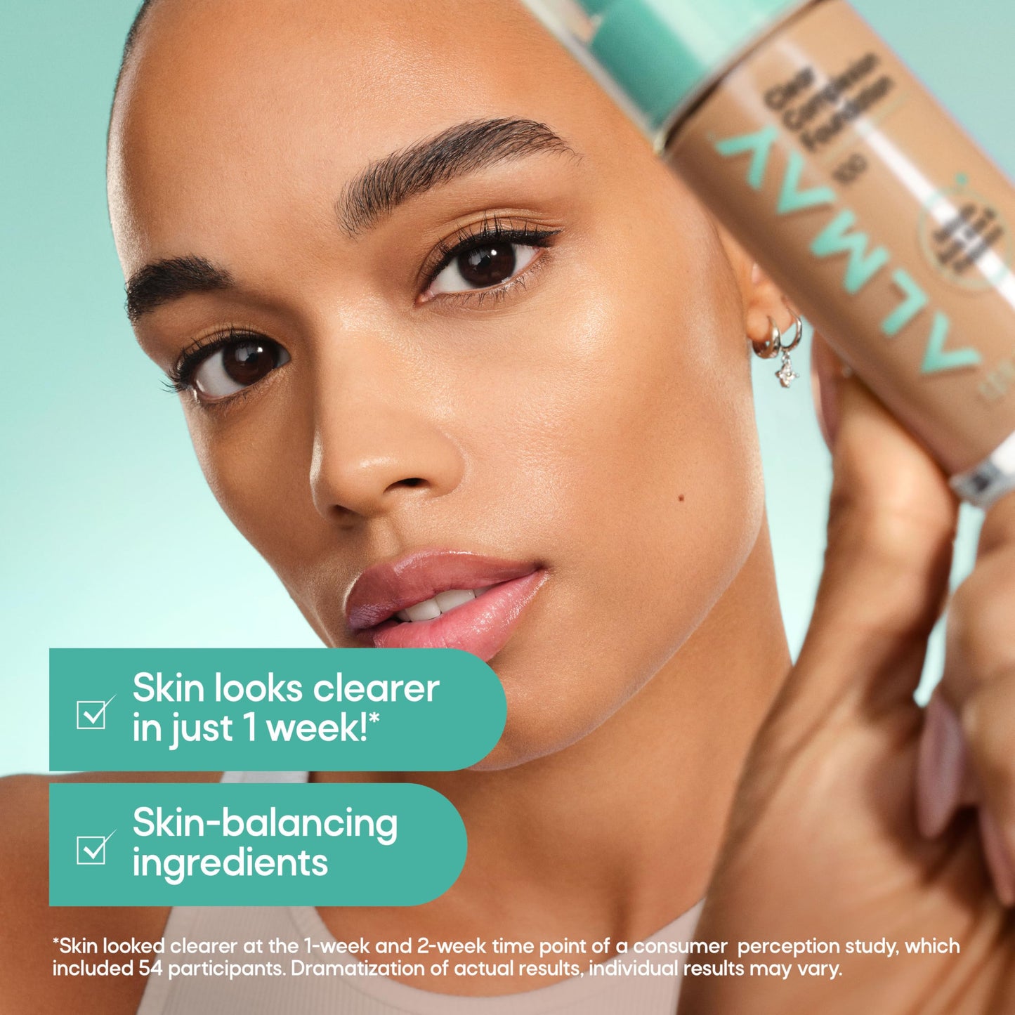 Almay Clear Complexion Foundation, Oil-Free Face Makeup for Acne-Prone Skin, Buildable Coverage, Soft-Matte Finish, Vegan, 200, 1 fl oz Beauty & Personal Care Almay