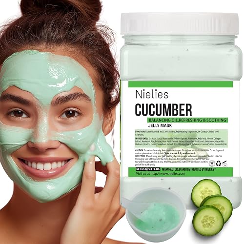Nielies Jelly Face Mask for Facials - Cucumber Hydrating Jelly Mask | Professional Hydro jelly Masks | Vajacial | 23 Oz Beauty & Personal Care Nielies
