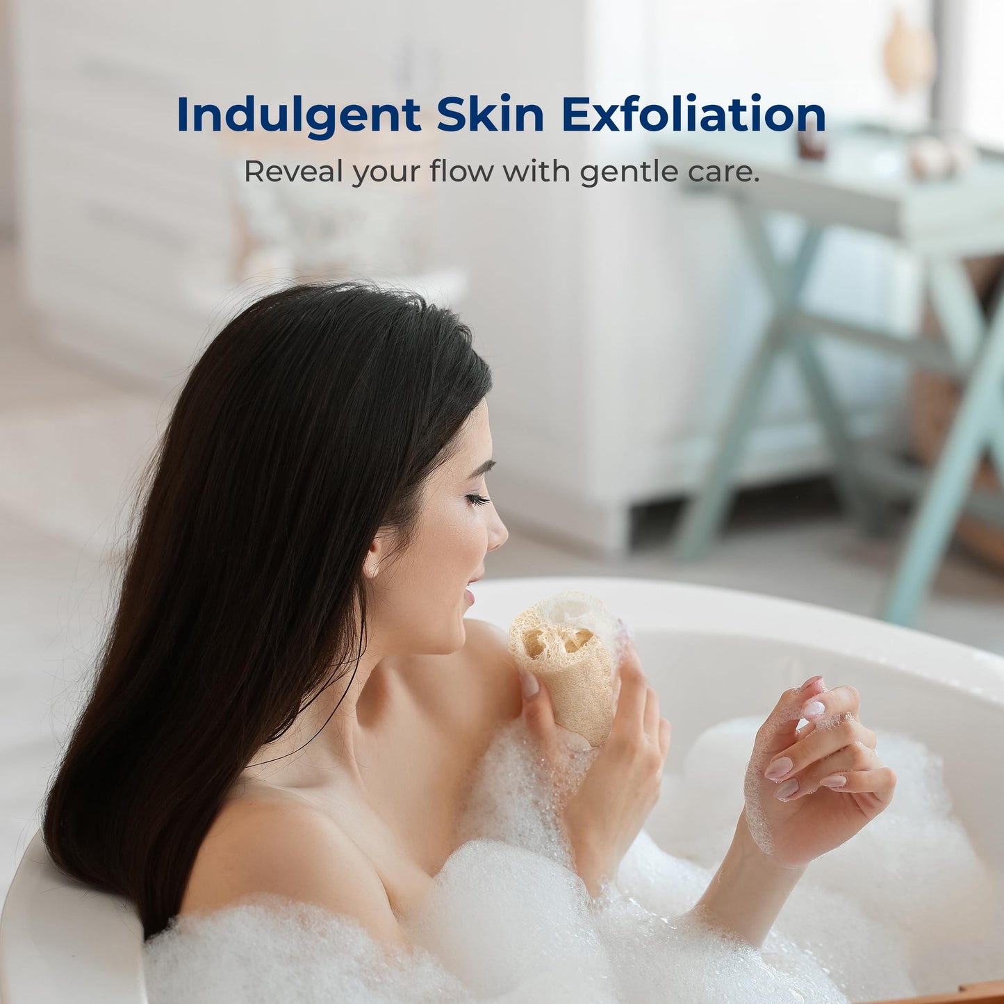 Serenelife Loofah and Sponge - Exfoliating Scrubber for Body Care in Bath Spa Shower, Remove Dead Skin, Great for Bathing and Scrubbing, Bathroom Beauty & Personal Care SereneLife