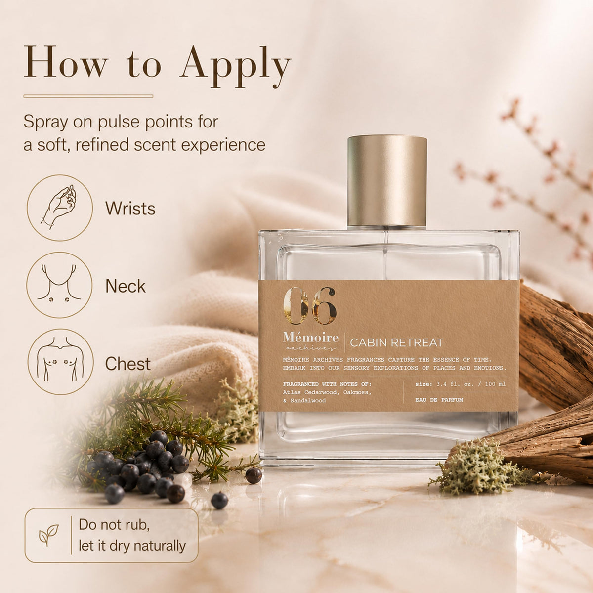 Cabin Retreat 3.4 fl oz. Eau De Parfum by Memoire Archives