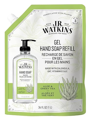 J.R. Watkins Hand Soap Refill, Aloe and Green Tea 34 fl Ounce Beauty & Personal Care J.R. Watkins