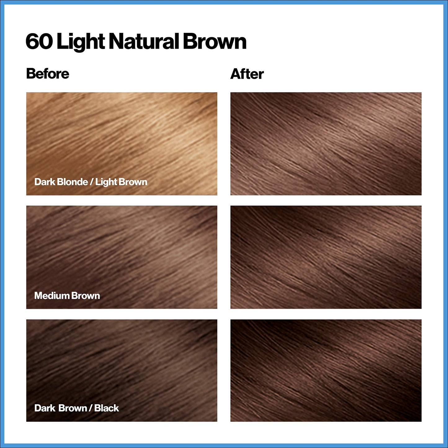 Revlon Permanent Hair Color, Permanent Hair Dye, Total Color with 100% Gray Coverage, Clean & Vegan, 60 Light Natural Brown, 3.5 Oz Beauty & Personal Care REVLON
