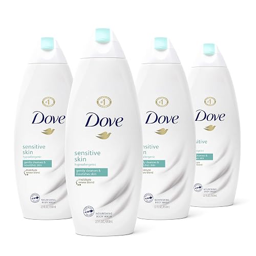 Dove Sulfate Free and Hypoallergenic, Sensitive Skin Body Wash, 22 Fl Oz (Pack of 4) Beauty & Personal Care Dove