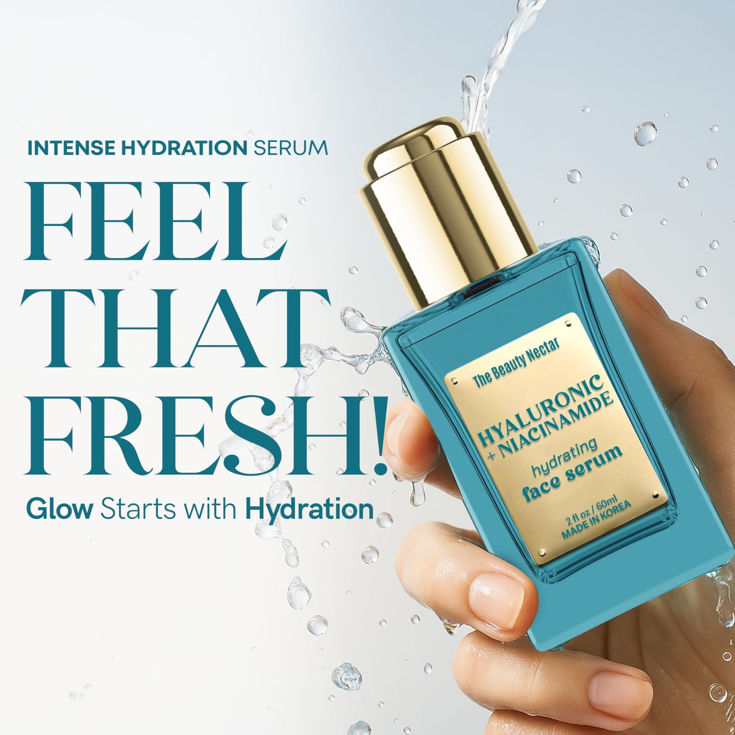 The Beauty Nectar Hyaluronic Acid & Niacinamide Face Serum - Deep Hydration, Skin Barrier Repair, Tone Correcting - Dermatologist Tested, Anti-Aging Beauty & Personal Care The Beauty Nectar