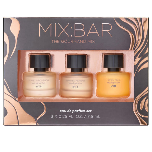 MIX:BAR Mini Perfume Set for Women - Eau de Parfum Splash Dabber Trio 3pc Gift Set (Vanilla Bourbon, Whipped Almond, Honey Milk) - Travel Size Beauty & Personal Care MIX:BAR
