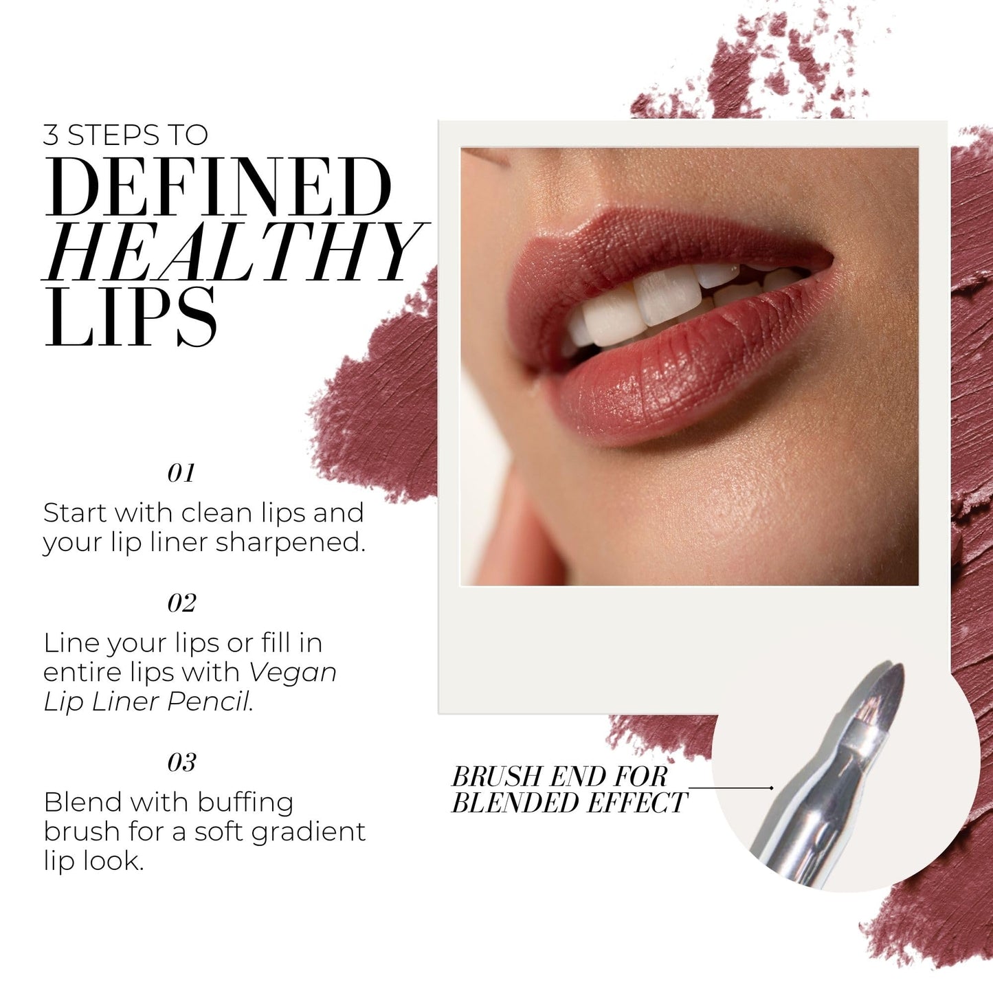 FITGLOW Beauty Vegan Lip Liner Pencil | Long-Lasting Lip Enhancer with Blending Brush | Hydrating Plumping Lip Liner | Smudge-Proof Lip Perfector | Beauty & Personal Care FITGLOW