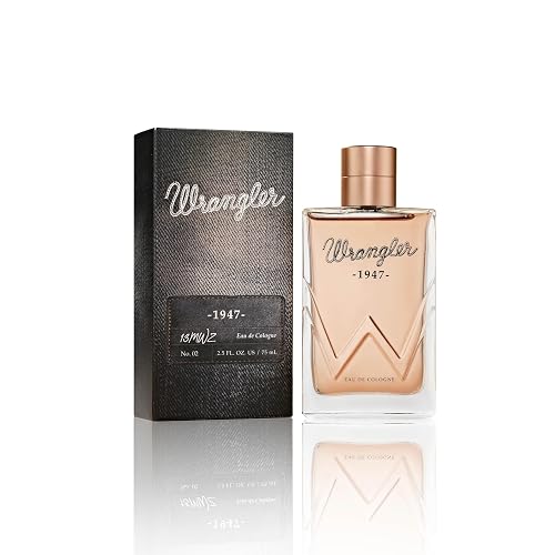 Wrangler 1947 Cologne for Men by Tru Western, 2.5oz, Cedarwood, Amber, Pink Pepper, Zesty Bergamot, Eucalyptus, & Ranch water Accord, Masculine Beauty & Personal Care Tru Fragrance Beauty