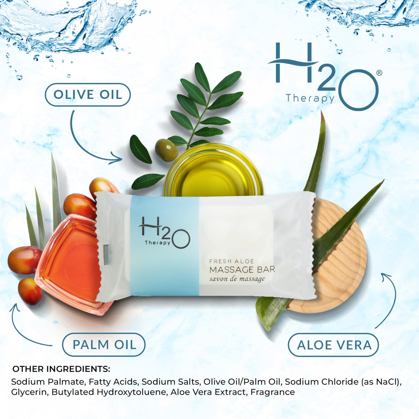 Travel Size Hotel Bar Soap 400 Count 1 oz Massage Bars Guest Amenities for Hotels Vacation Rentals and Short Term Rentals Paraben Free Green Tea Scent Beauty & Personal Care H2O Therapy
