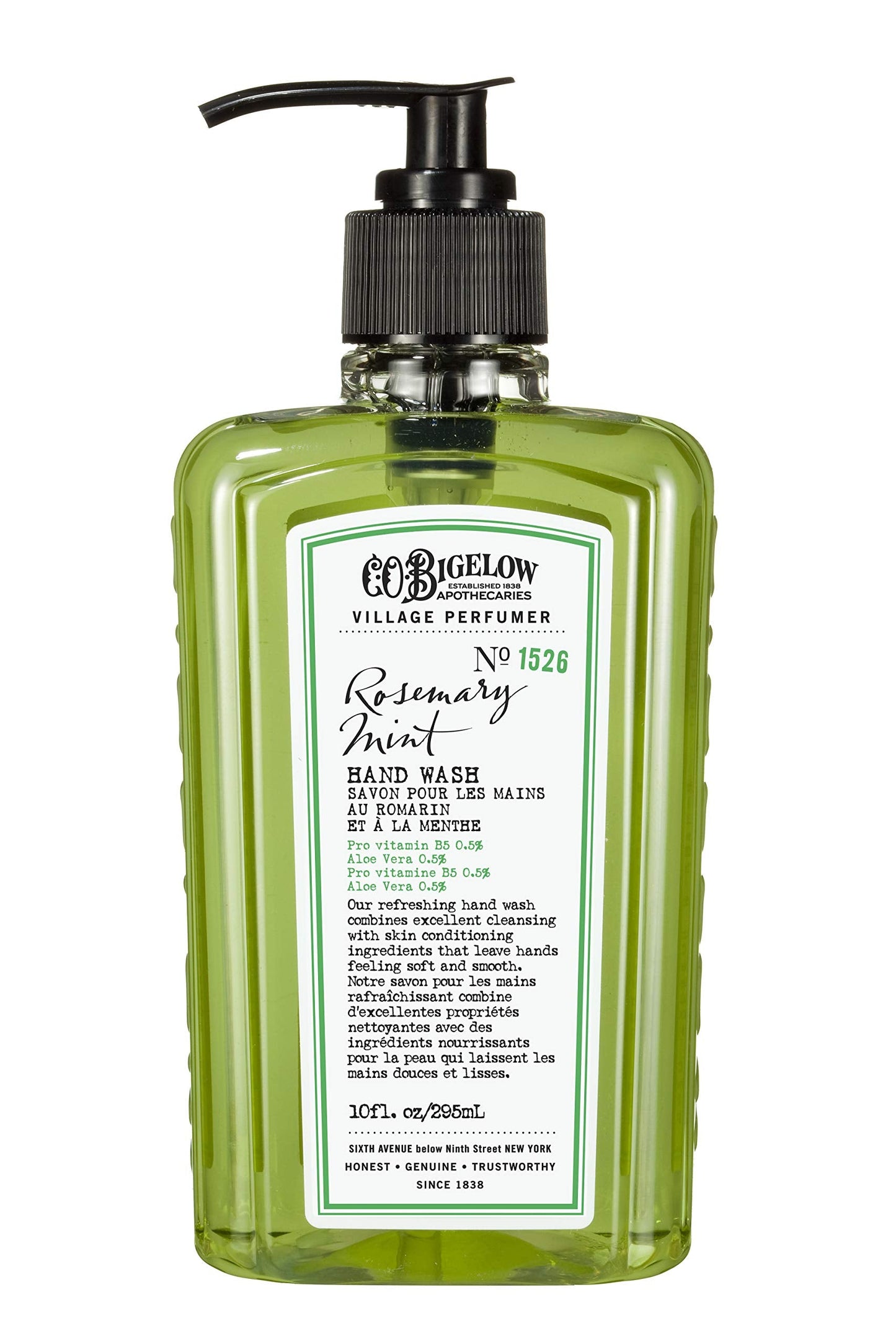 C.O. Bigelow Rosemary Mint Hand Wash, Village Perfumer Liquid Hand Soap with Aloe Vera & B5, 10 Fl Oz Beauty & Personal Care C. O. Bigelow